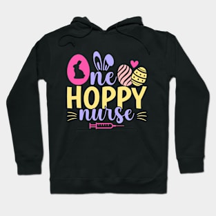 One Hoppy Nurse Cute Bunny Nurse Easter Nurse School Nurse Hoodie